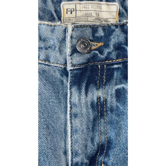 Free People Patchwork Distressed Jeans - Picture 10 of 15